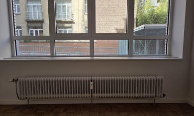 Vue sur un radiateur réutilisé