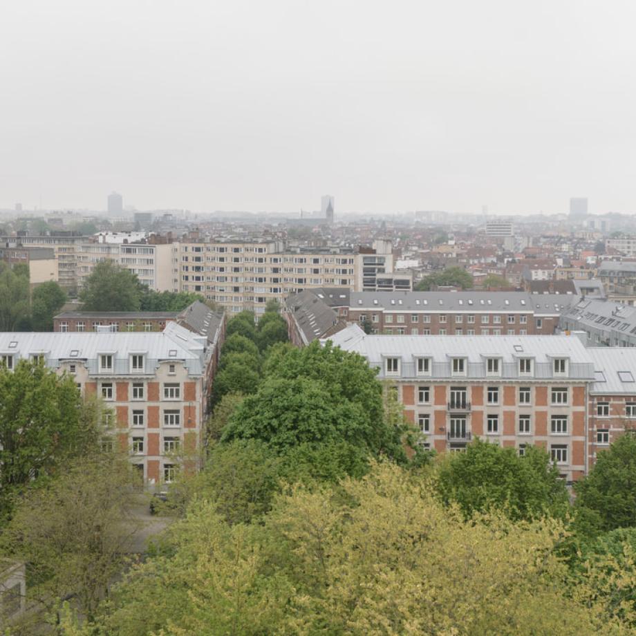 Vue aérienne des bâtiments